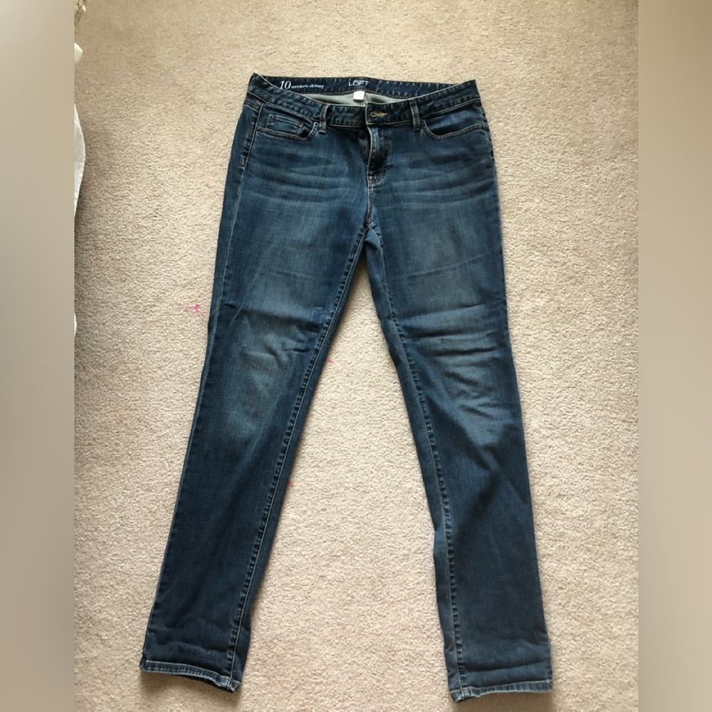 LOFT Women's Skinny Jeans - Dark Blue